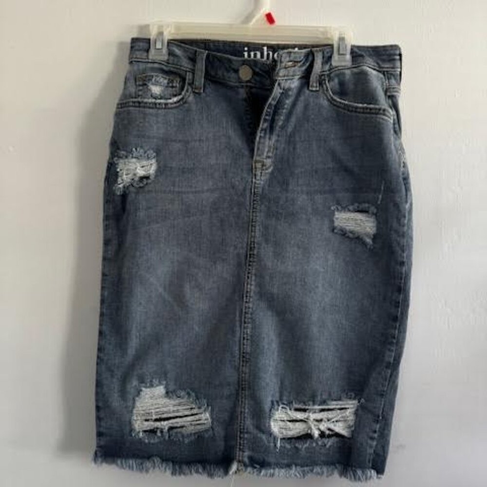 Inherit Co Presley Distressed Denim Skirt